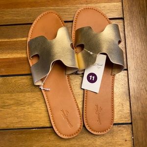 Gold Jenny Sandals NWT